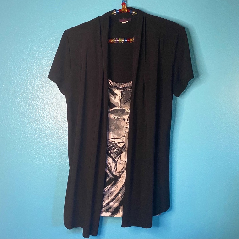 Agenda cardigan/shirt ensemble